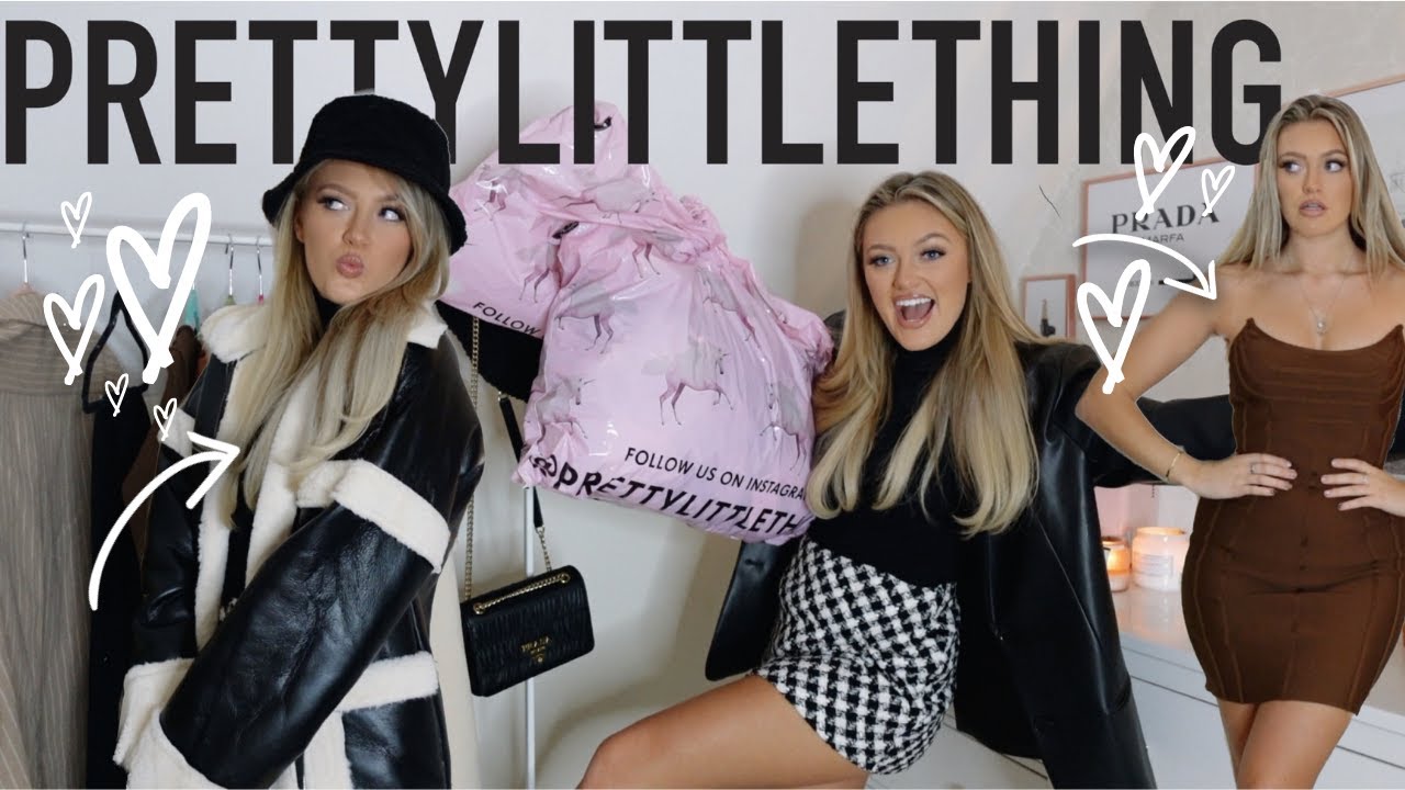 PRETTYLITTLETHING TRY ON HAUL!!!! CYBER WEEK/winter favs!! *size 10-12*
