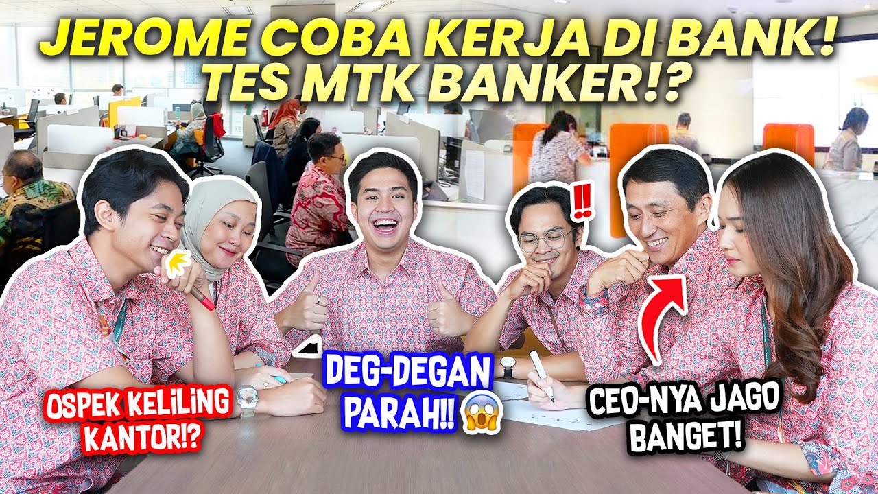 COBA SEHARI KERJA DI BANK! TES MATEMATIKA KARYAWAN BANK VS CEO! SERU!!