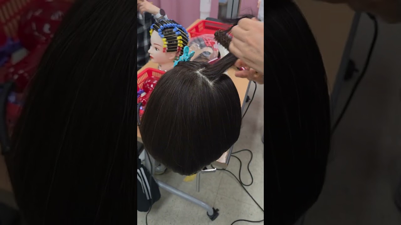 그라쥬에이션헤어 드라이인컬실습1/吹发方法 #hairdry  #hair #howto #hairdrying / 헤어미용자격증강의
