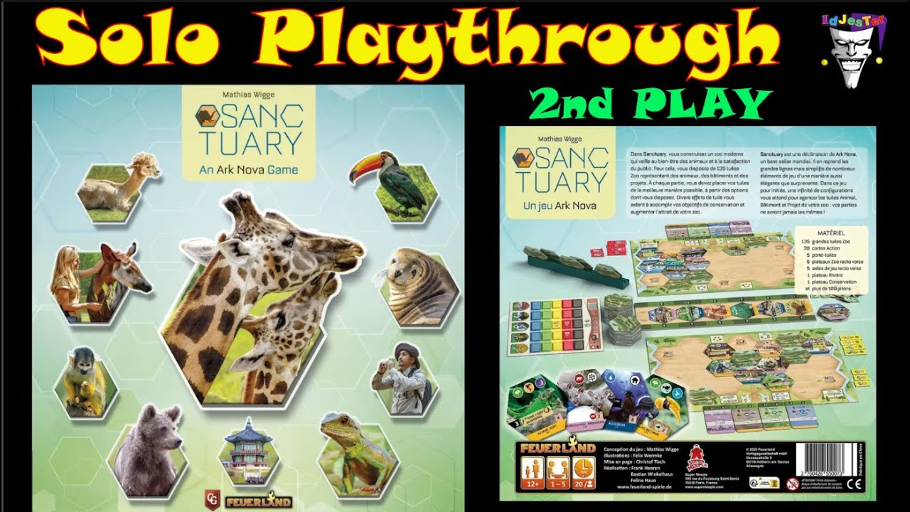 Sanctuary An Ark Nova Game Solo Playthrough With Setup and Gameplay 2nd Playthrough