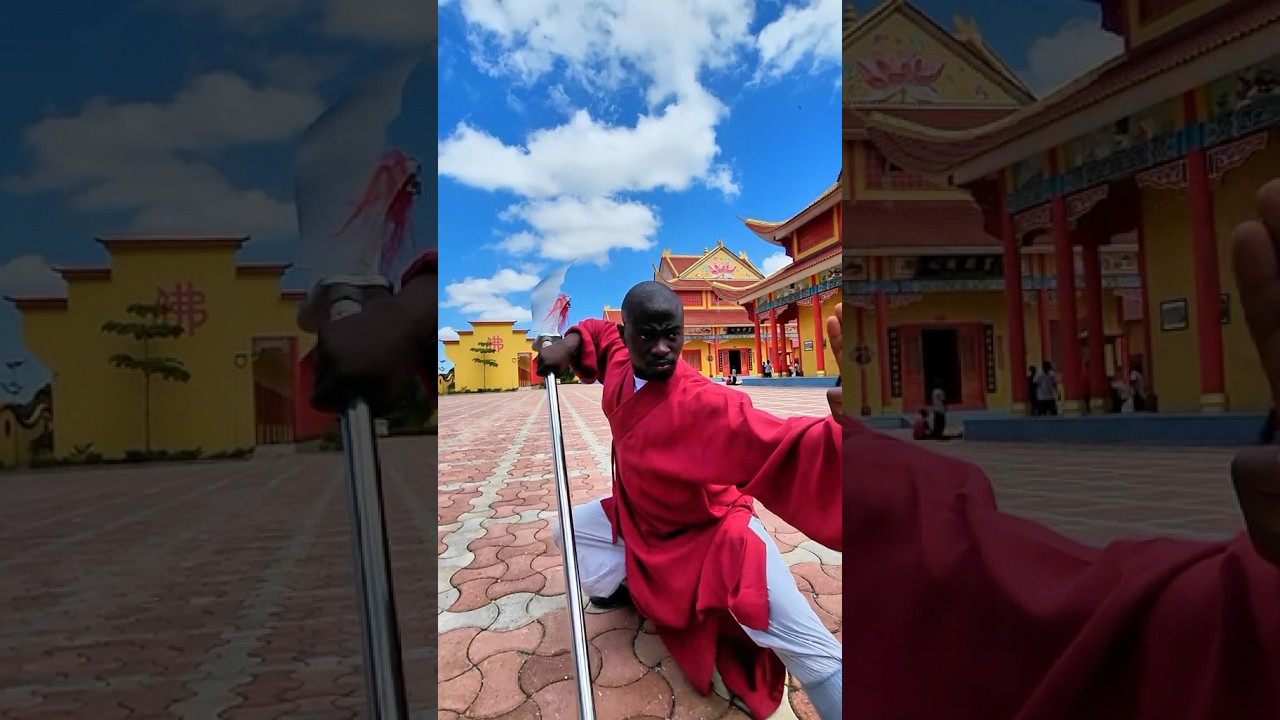 Shi Heng Shao performing Guan Dao | Shaolin Temple Zambia