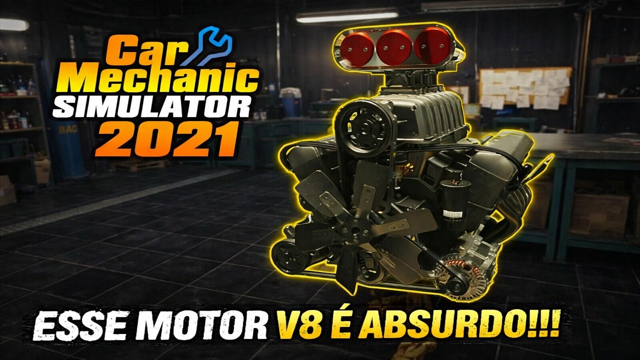 Vamos MONTAR O MOTOR V8 do NOSSO CARRO no CMS21 - PARTE 2