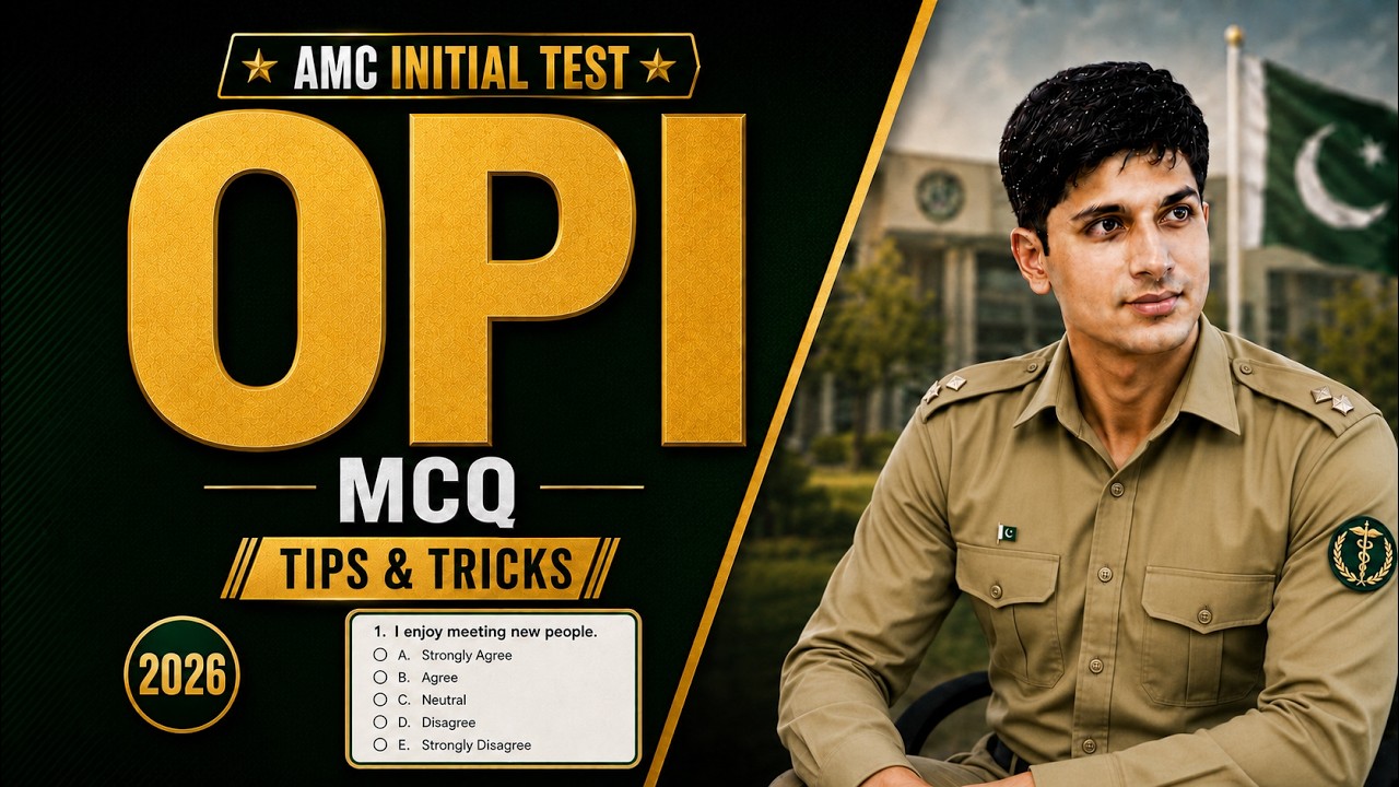 AMC Initial Test 2026 | OPI Most Repeated MCQs | Personality Test Tips