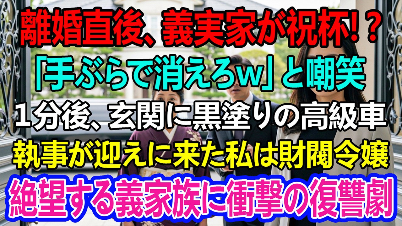 離婚届にサインした直後、義家族はシャンパンで乾杯し『手ぶらで出て行ったわね！』と笑っていた。だが1分後、リムジンが玄関に停まり、私を迎えに来た。その瞬間、全員の顔が凍りついた。