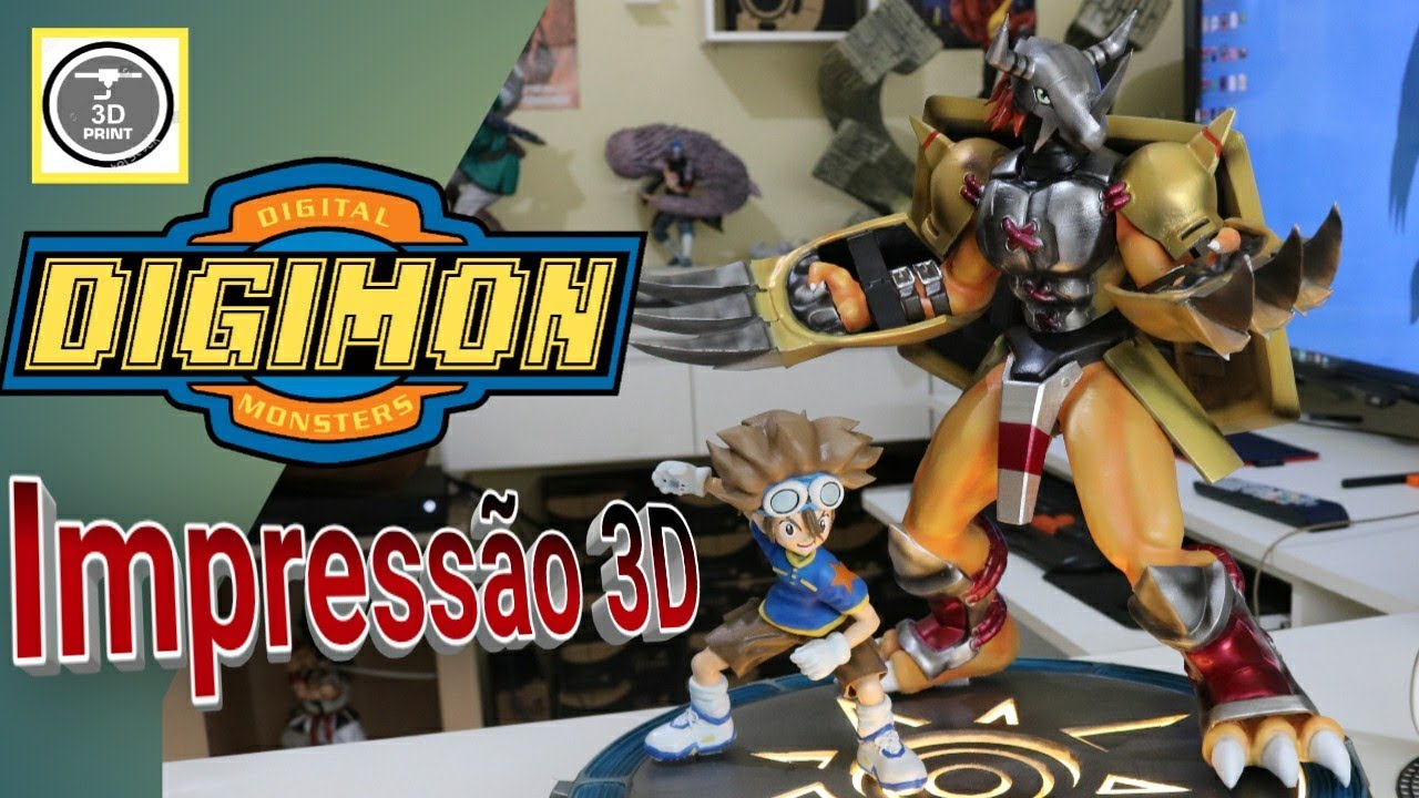 Tai e Wargreymon Impressão 3D Digimon - 3D Printing