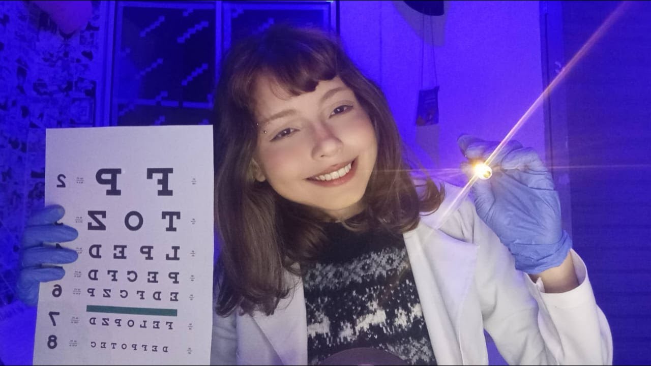 ASMR EXAME DOS NERVOS CRANIANOS 🧠👩🏼‍⚕️ Consulta Médica para cair no soninho 💤