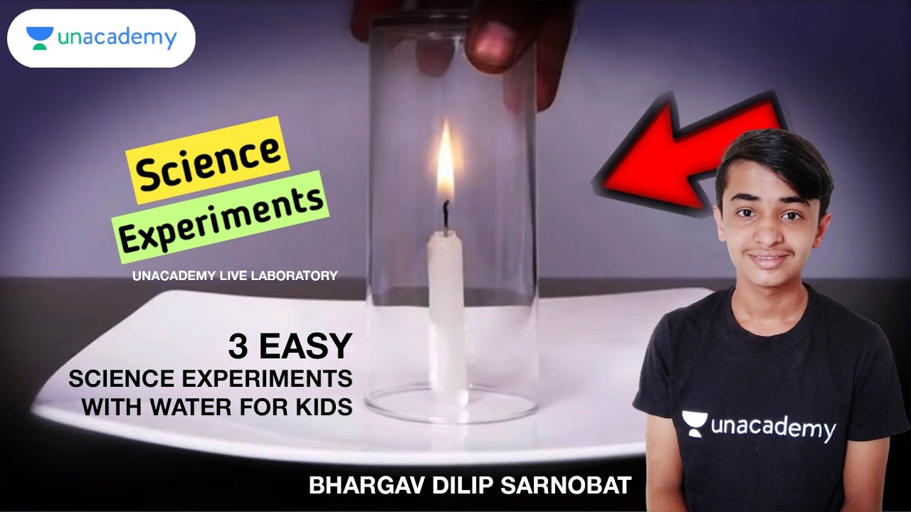 3 Easy Science Experiments With Water For Kids To Do At Home In Hindi With Bhargav Sir #DIYScience