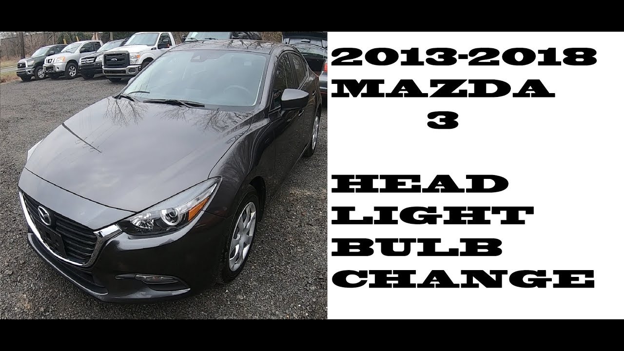Как заменить лампы в фарах Mazda 3 2013-2018
