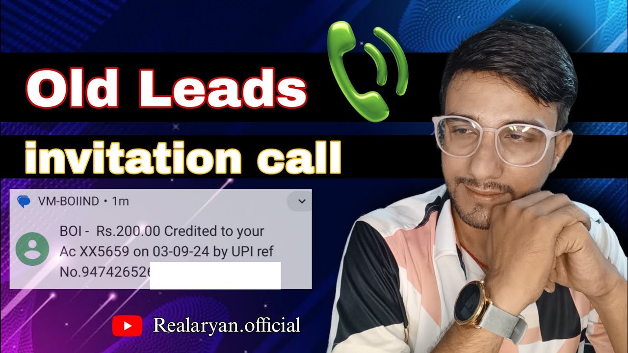 old leads invitation || live call recording || 100% enrollment..
