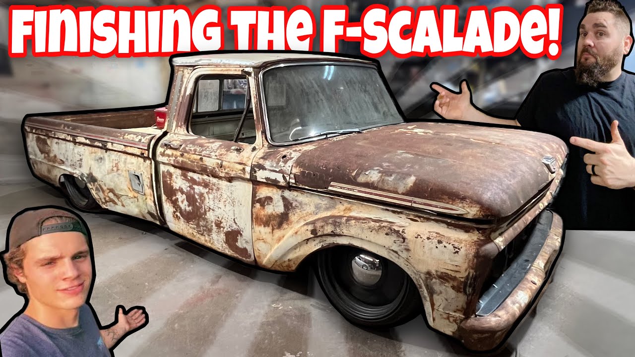 FINISHING TOM’S REFURB F-SCALADE! F100 CHASSIS SWAP ON A CADILLAC ESCALADE! CHEAP BUDGET RAT ROD!