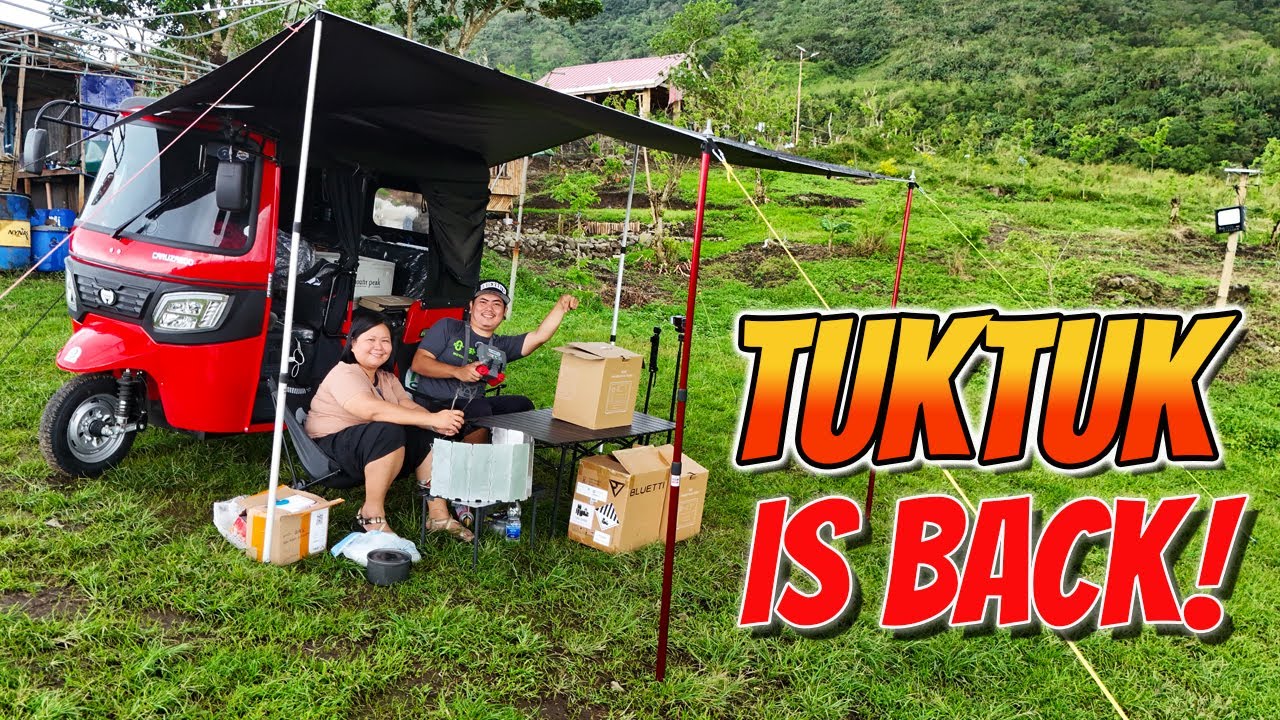 NEW TUKTUK TEST RIDE | New Camping Gears | BLUETTI AC60 + B80 | Sunnylife Camera Drone Accessories