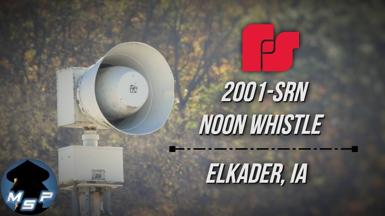 Federal Signal 2001-SRN Daily Siren Test | Noon Whistle | Elkader, IA