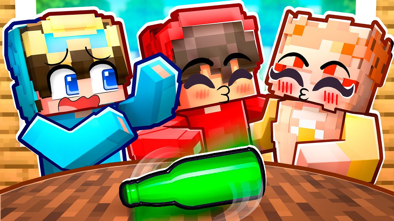 Playing SPIN THE BOTTLE With My Crush! (Minecraft)