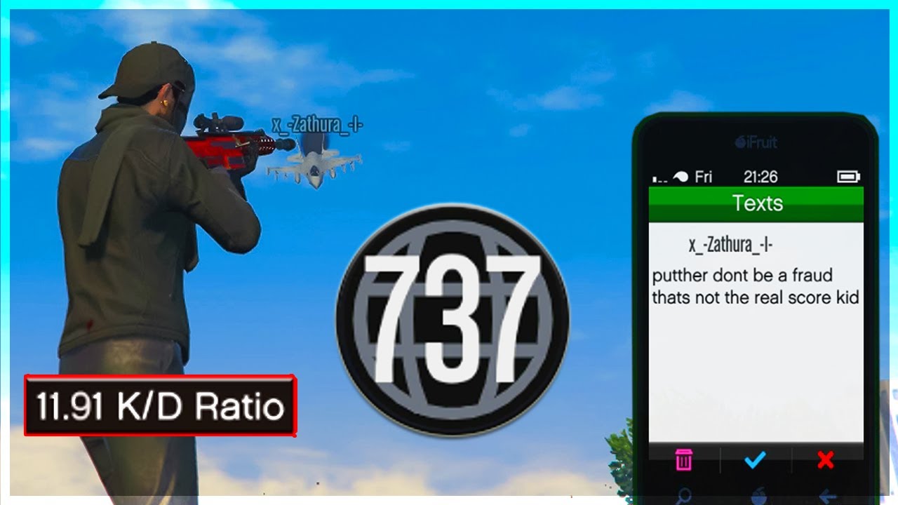 11.91 KD Tryhard Thought He's The Best Pilot Until He Failed Miserably on GTA 5 Online
