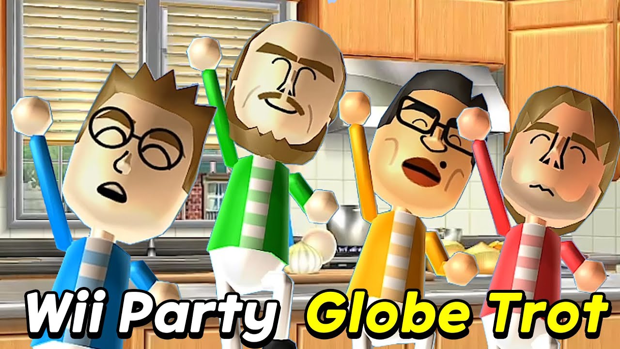 Wii Party Globe Trot gameplayEmbersune vs Abe vs Ian vs Shouta | AlexGamingTV