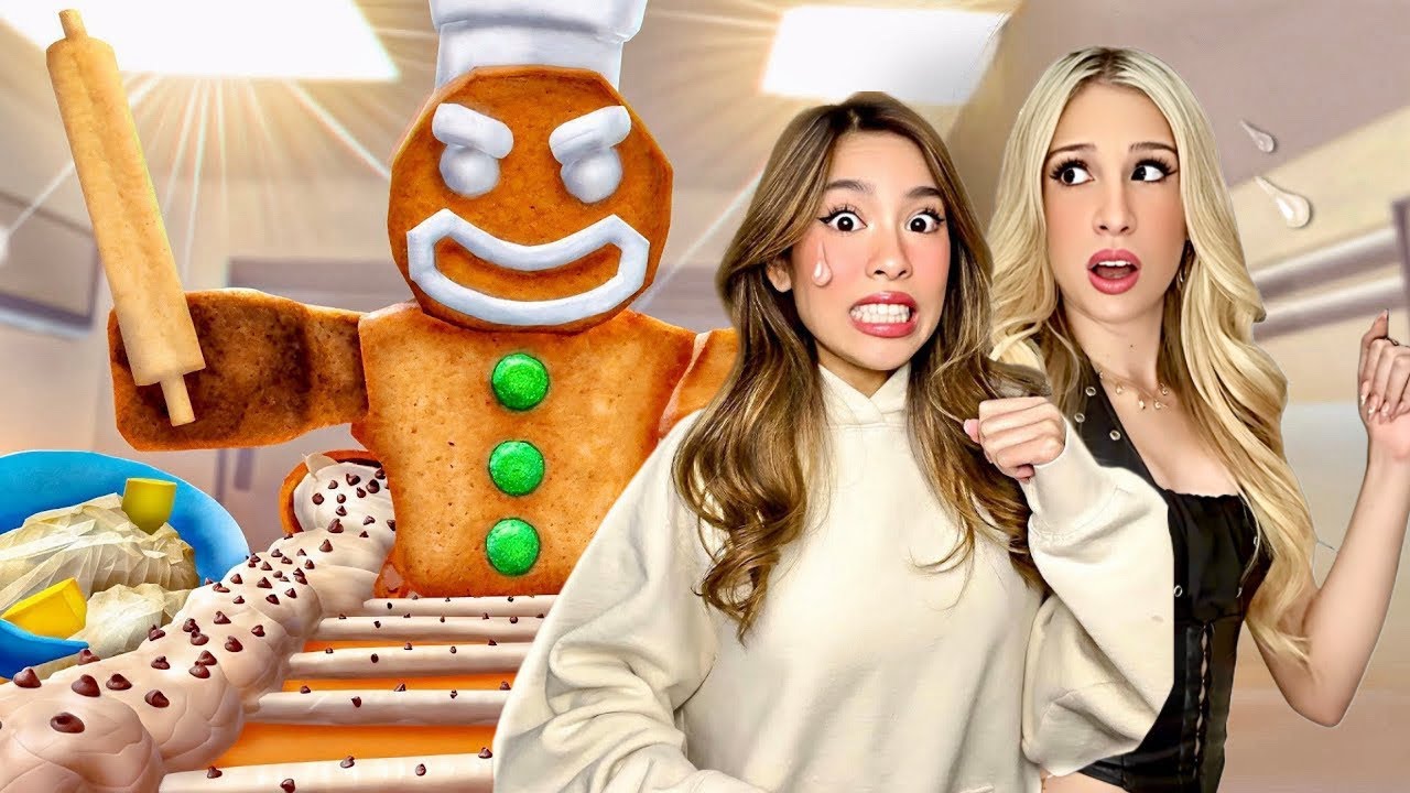 WE ESCAPED *EVIL* GINGERBREAD BAKERY ON ROBLOX (OBBY)