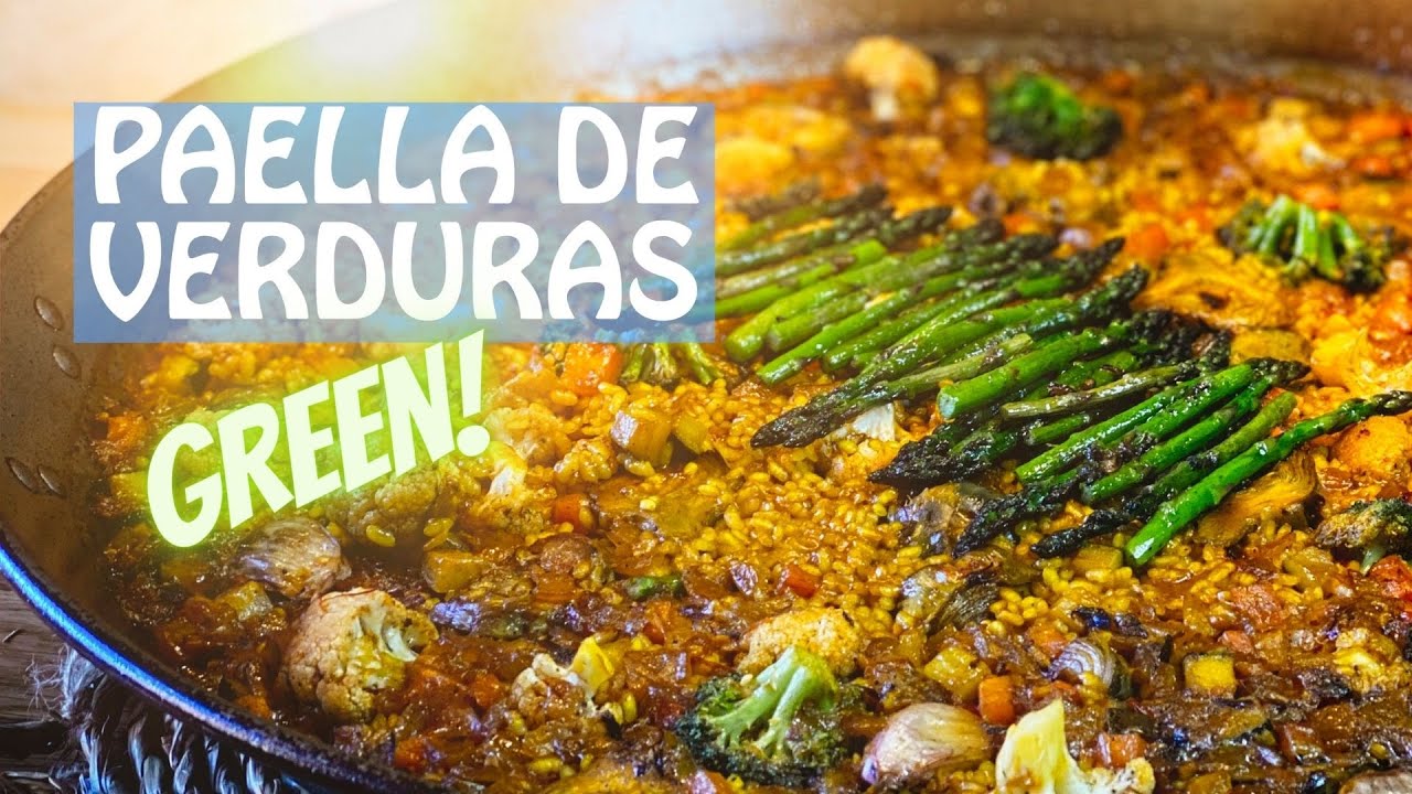 PAELLA DE VERDURAS cocina fácil, vegana y saludable