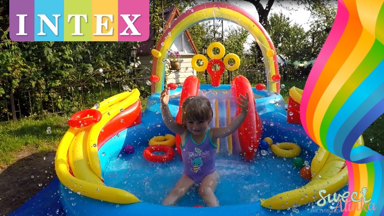 Intex Rainbow Ring Play Center Pool Toys & Games Детский водный игровой центр ИНТЕКС Радуга