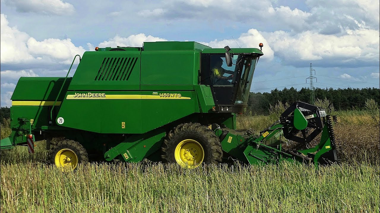 Żniwa 2017 - Koszenie Rzepaku John Deere 1450 WTS