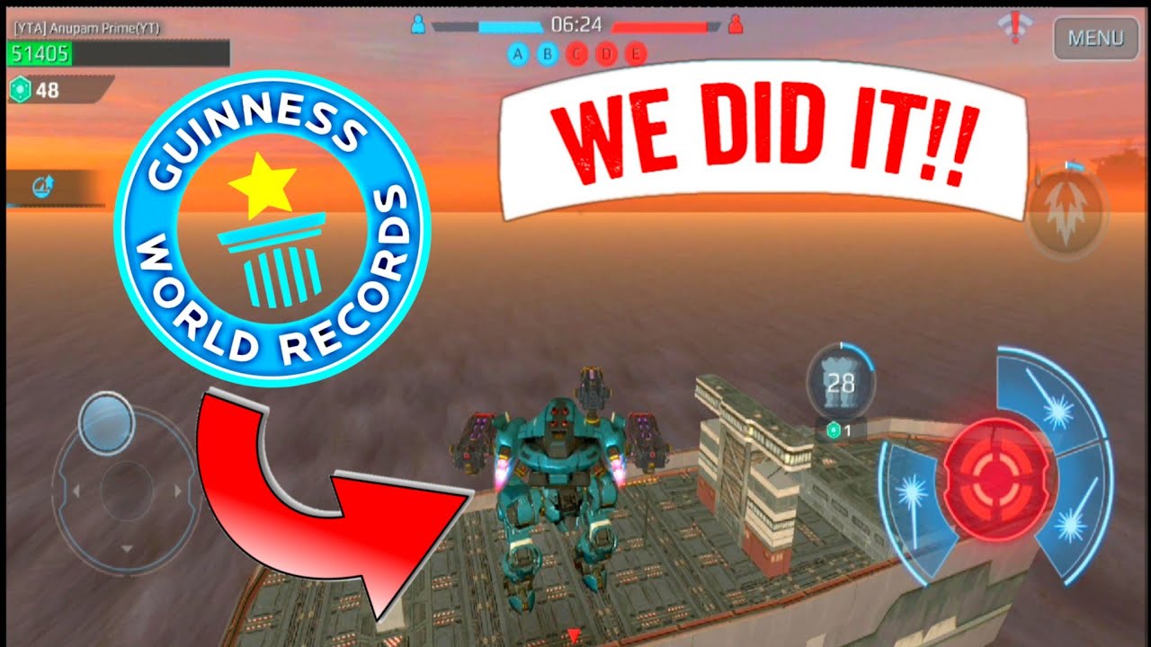 WORLD RECORD I REACHED THE SHIP ON CARRIER | WAR ROBOTS |