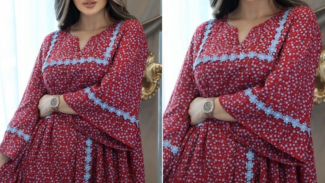 طريقة خياطة القندورة اللي عاملة ضجة
