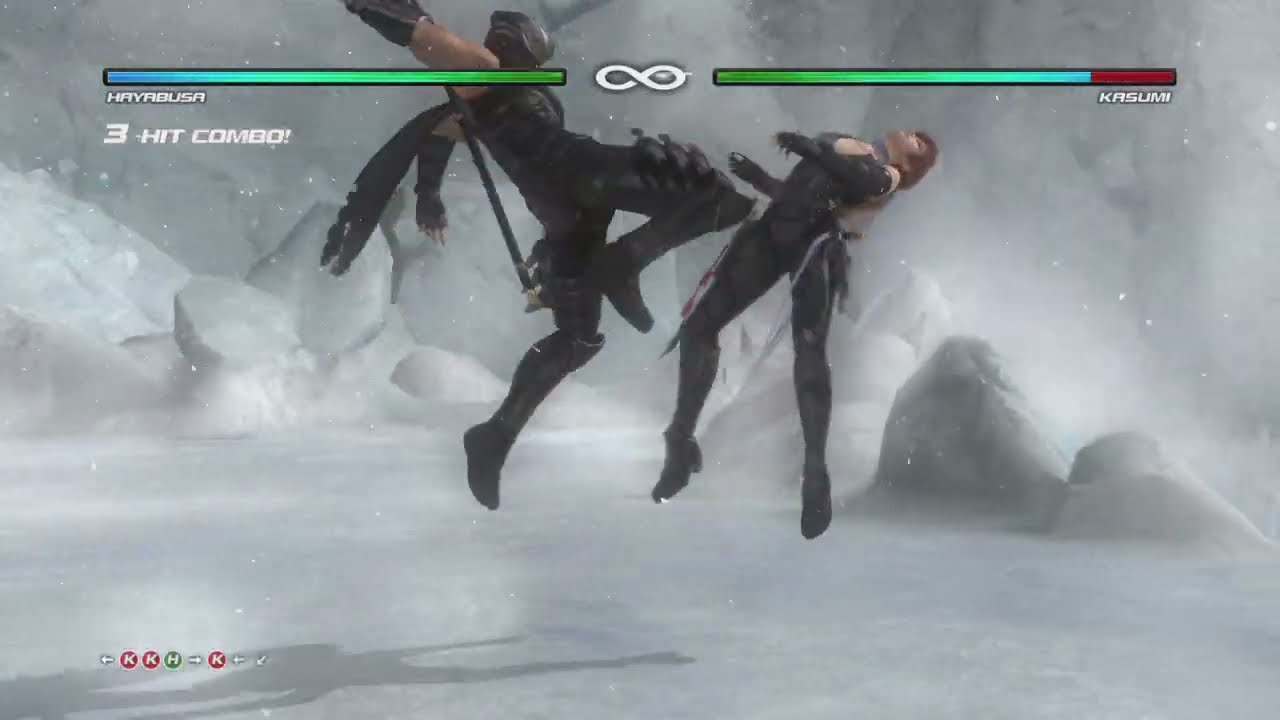 DOA5/DOA6 | Ryu Hayabusa Izuna Drop Transitions (25 Seconds Test) [8K60]