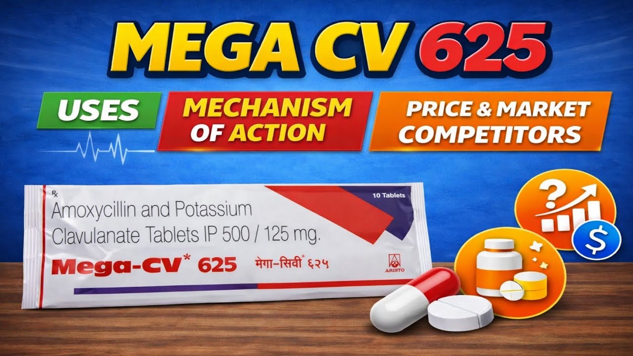 MEGA CV 625 EXPLAINED | ANTIBIOTIC | USES, MOA & PRICE | MEGA CV 625 MARKET COMPETITORS