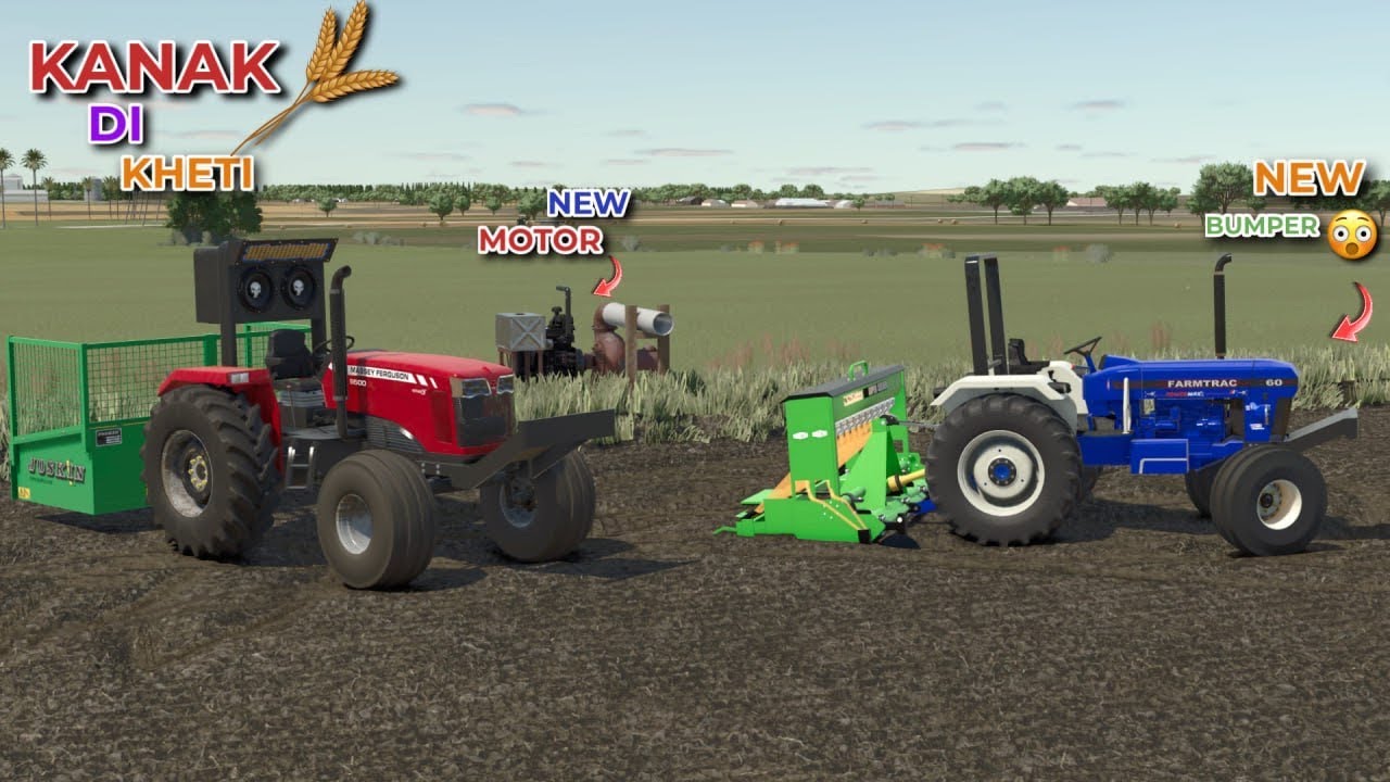 🎋KANAK DI KHETI 🧑‍🌾 FARMTRAC 60 JHOTA 🦅🚜  SUPER SEEDER 😁☠️ SITIFFAMING #19