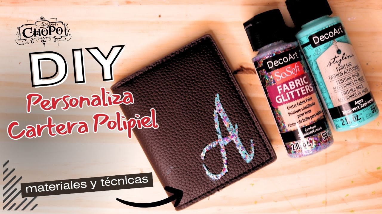 Cartera de Personalizada con DecoArt Stylin + Fabric Glitter | Taller fácil paso a paso ✨