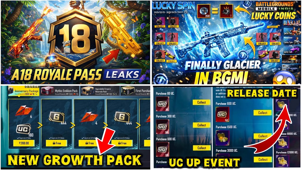 Big Change 4.3 🛑 A18 Royal Pass Rewards || Next Lucky Spin || Next UC UP Event || NEW Growth Pack 