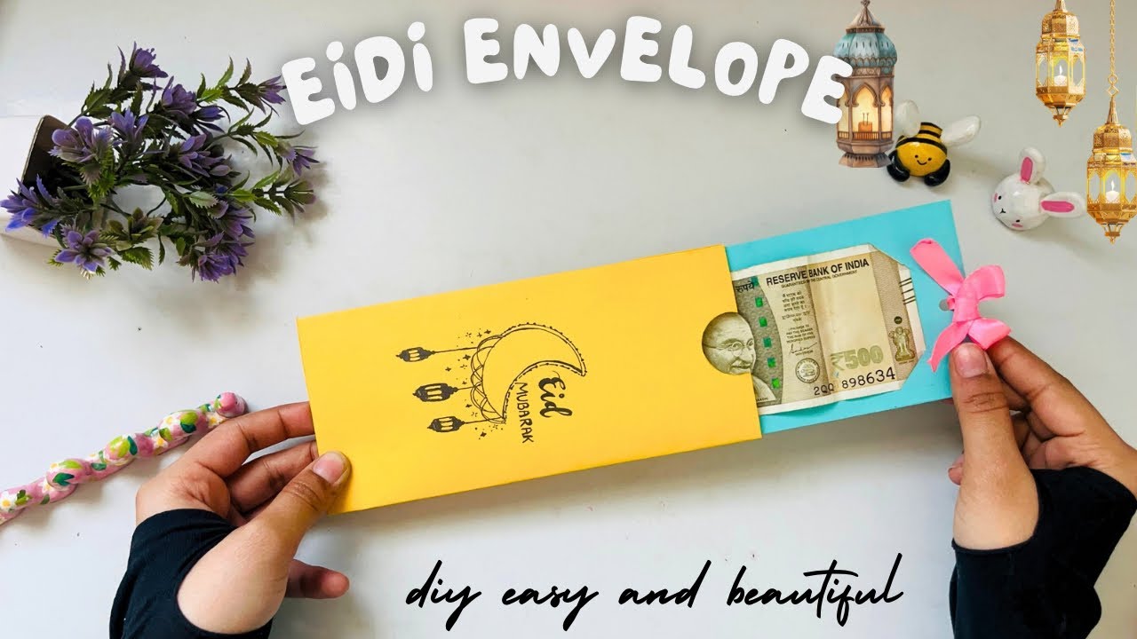 eid salami card making| eid card| eidi salami card| eidi envelope ideas |eid card design card design