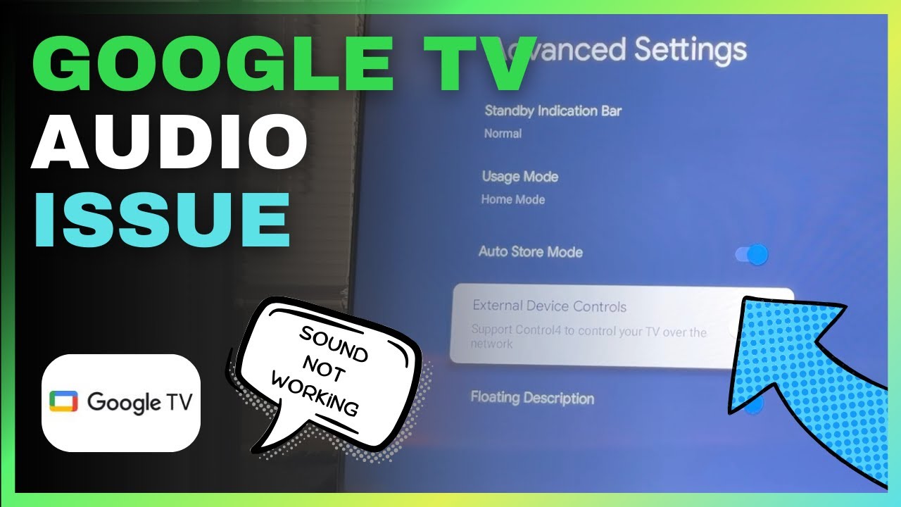 В Google TV нет звука (решение проблемы со звуком)