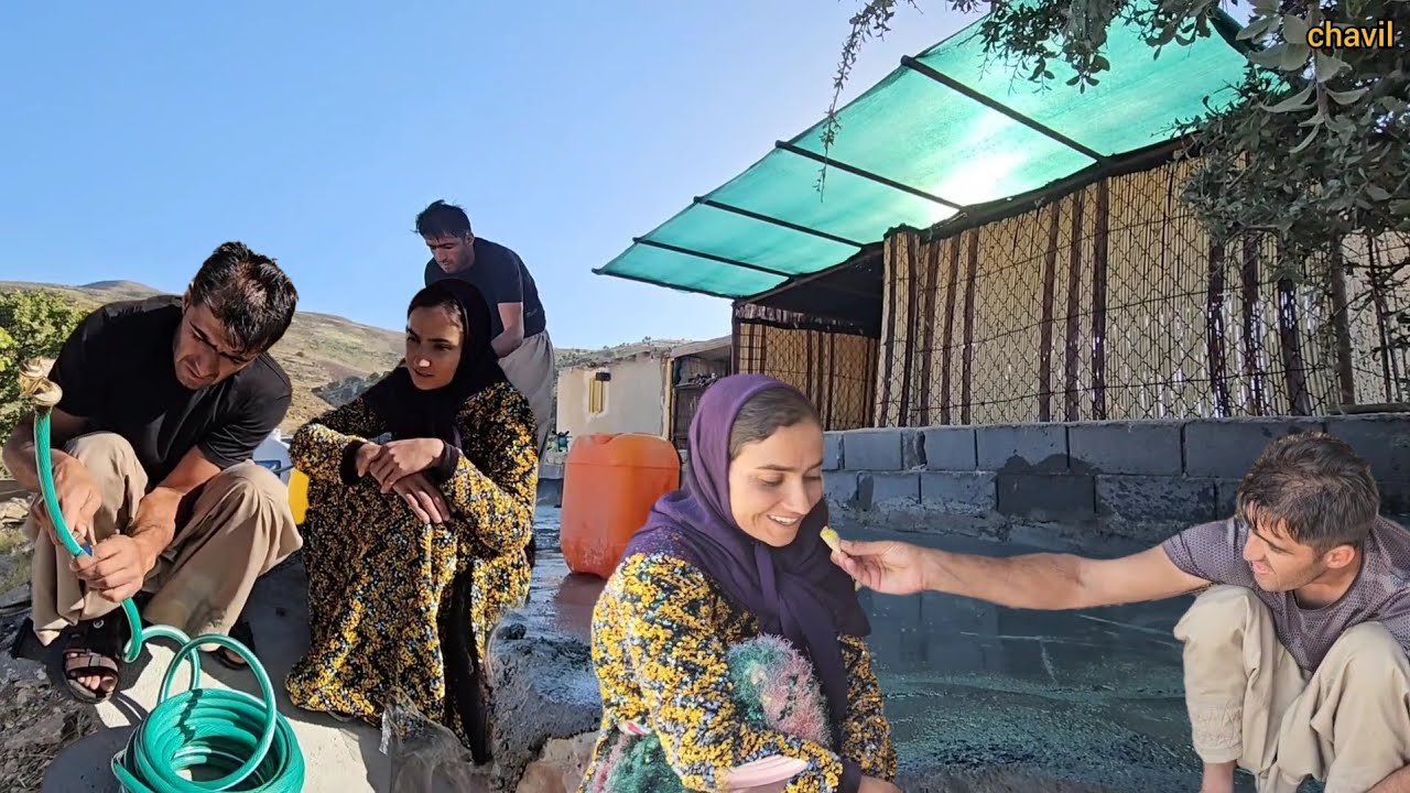  ❤️⛰️🚗A Happy Day in the Mountains | Fatemeh&rsquo;s Father Visits and Ali Returns from the City ❤️⛰️