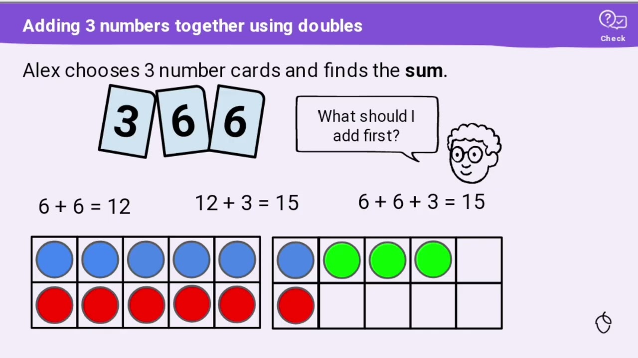 Adding numbets using doubles 