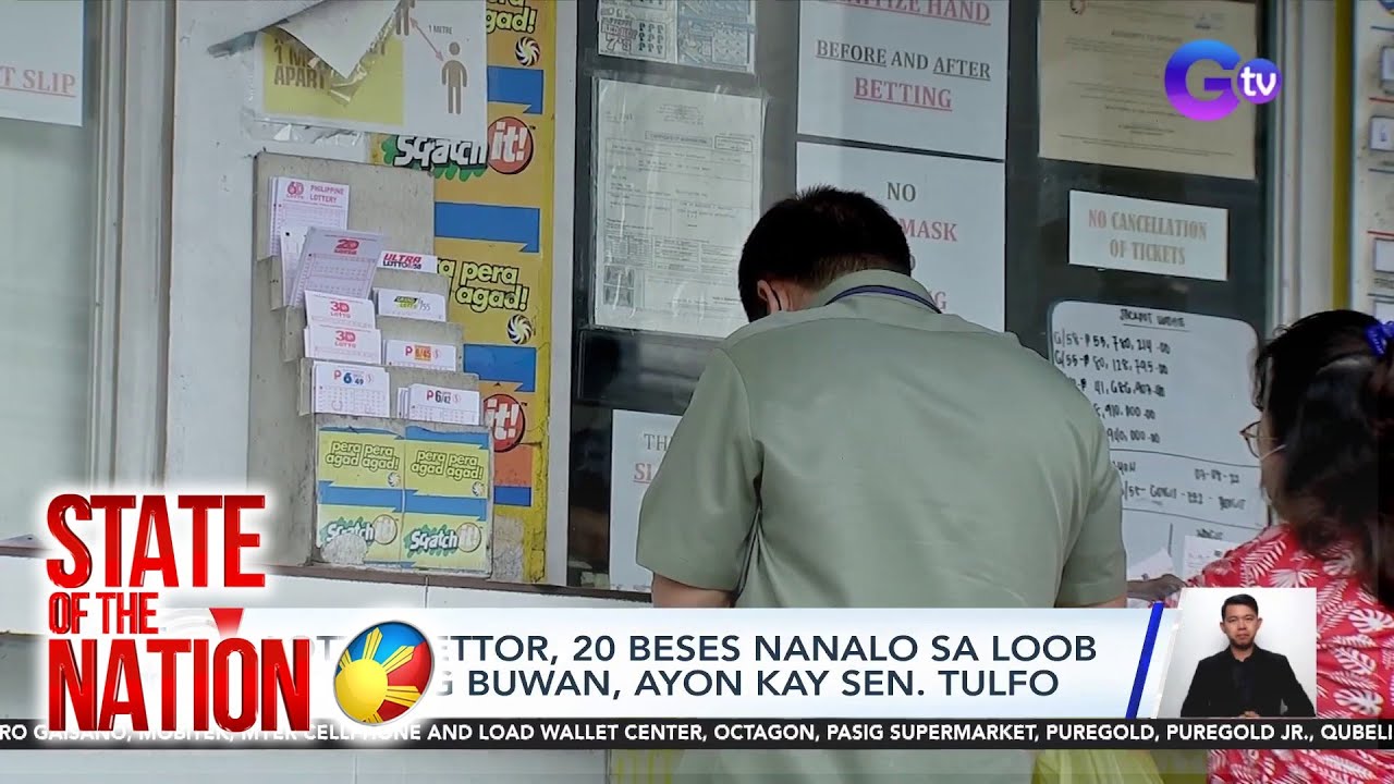 Lotto bettor, 20 beses nanalo sa loob ng isang buwan, ayon kay Sen. Tulfo | SONA