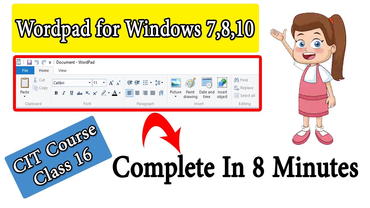 How To Use WordPad - Online Computer FREE Course Class 16