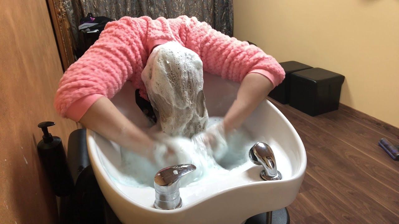 100 SUB SPECIAL ASMR Relaxing Foamy Shampoo Sounds Washing My Hair