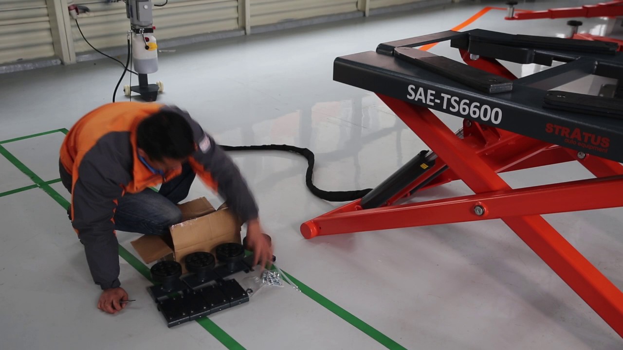 How to install the Portable Mid Rise Scissor Lift SAE-TS6600 from Stratus Auto Equipment