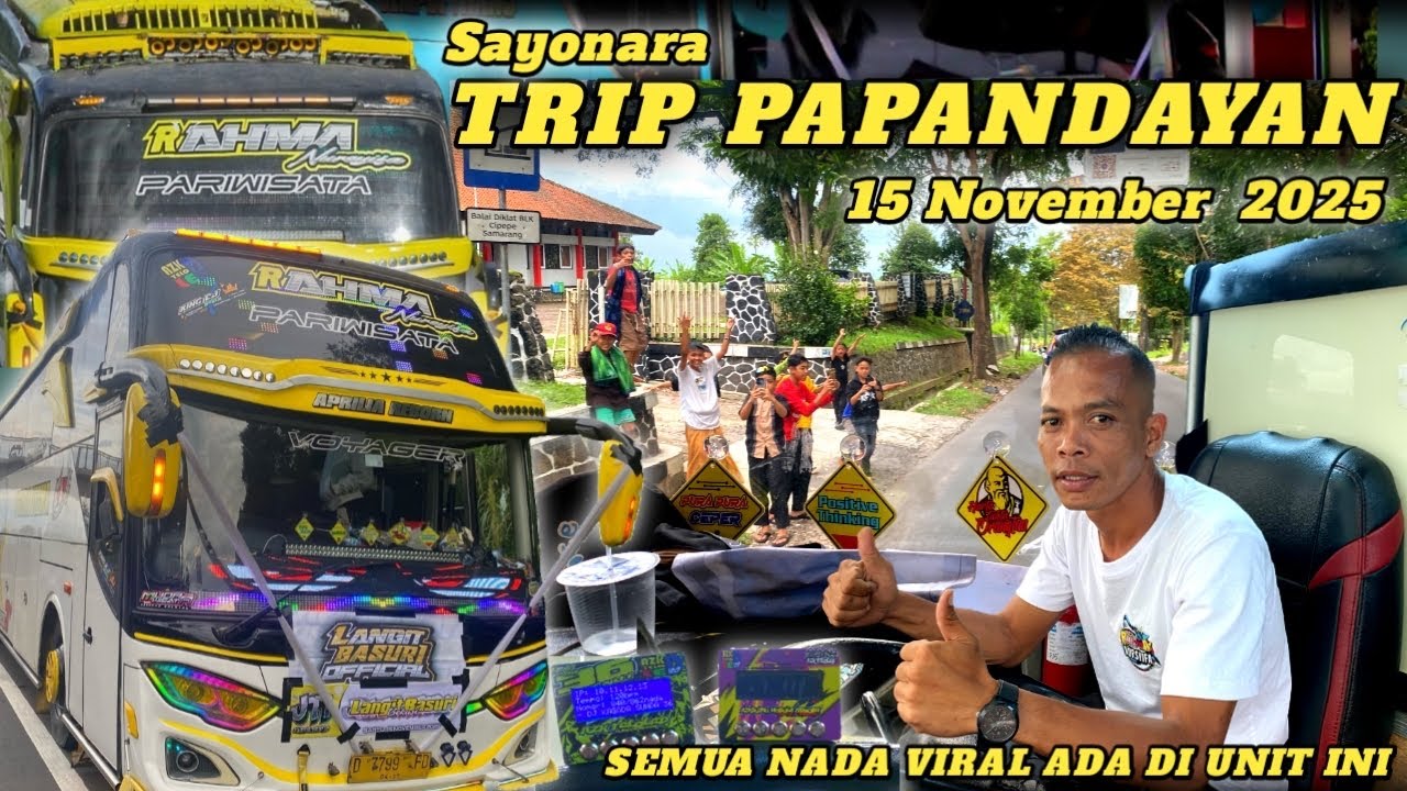 Trip papandayan‼️ unit Rahma nursyfa moal gagal #bus #busmania 