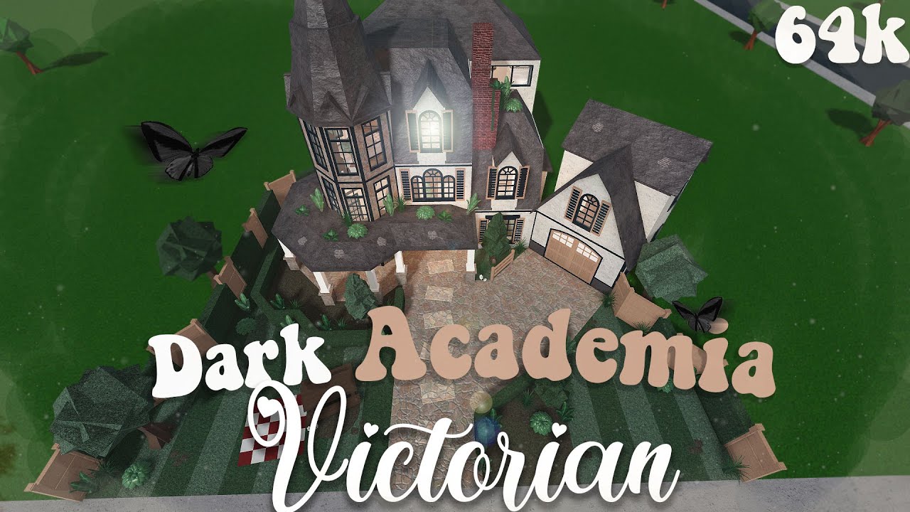 Dark academia victorian | Bloxburg house speed build | Fall