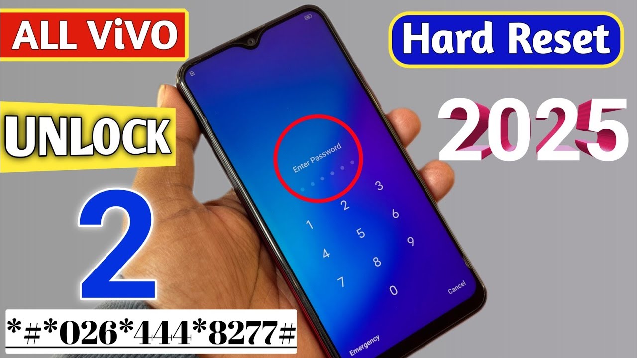 ViVO Y91,Y93,Y95,Y12,Y15,Y17,Y19,Y20 Hard Reset✔️All Type Password Lock, Pattern Lock Remove 2025