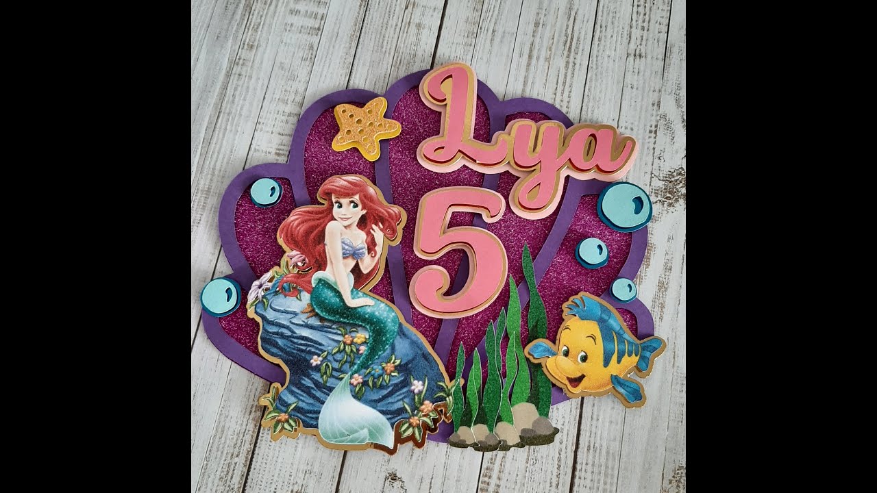 Ariel mermaid CAKE TOPPER/CAKE TOPPER de la sirenita Ariel