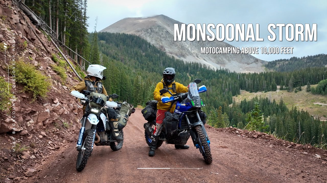 We Got Pinned Down By an Intense ICE & RAIN STORM While Moto-Camping Above 10,000 Feet.. | UTBDR E-3