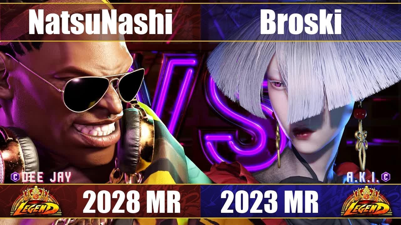 【スト6】NatsuNashi vs ブロスキ (ディージェイ vs アキ) SF6 NatsuNashi vs Broski (Deejay vs Aki)