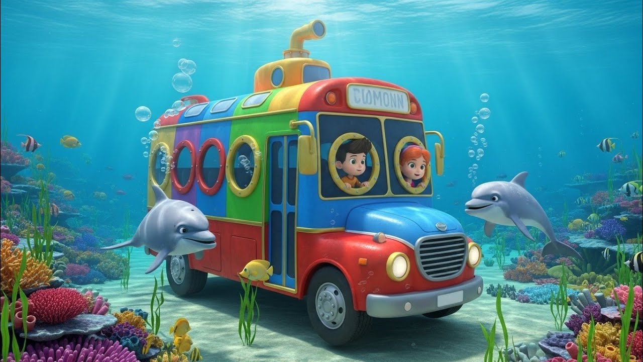 15 Min Bus Adventure 🚌 | Kids Songs with Animals, Fruits & Sea Drive | Nursery Rhymes Compilation
