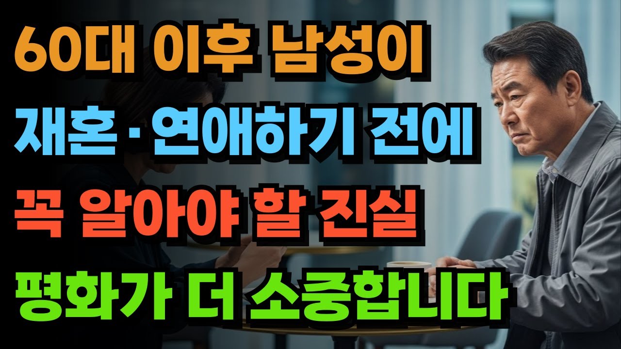60대 이후 남성이 재혼·연애하기 전에 꼭 알아야 할 진실 | 평화가 더 소중합니다