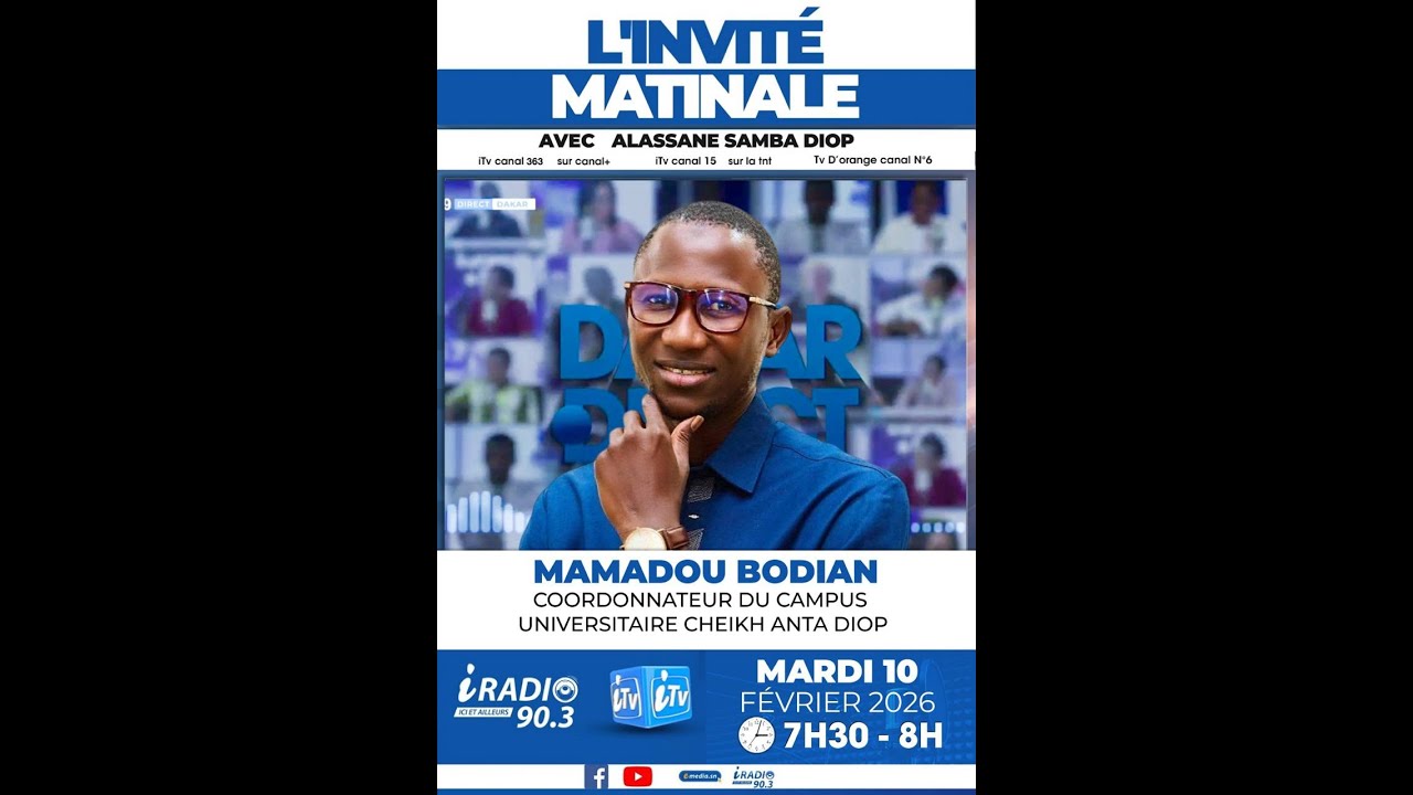 🛑  |DIRECT| INVITE DE LA MATINALE DU 10 FÉVRIER 2026 AVEC ALASSANE SAMBA DIOP ET MAMADOU BODIAN
