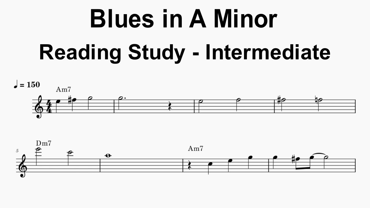 Sight Reading - Swingin Blues in A Minor - Intermediate