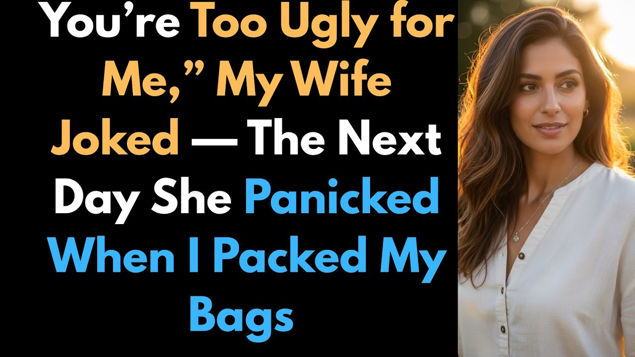 You’re Too Ugly for Me,” My Wife Joked — The Next Day She Panicked When I Packed My Bags