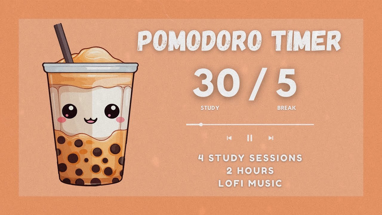 Bubble Tea lovers🧋 2 hours 30/5 study with me - Lofi Music